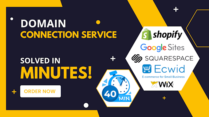 connect domain to shopify, google site, wordpress, wix, squarespace or any sites