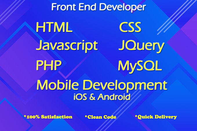 Be your front end developer html, css, jquery by Srctechnologies | Fiverr