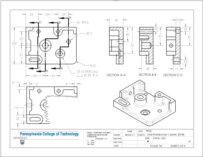 technical drawing croquis