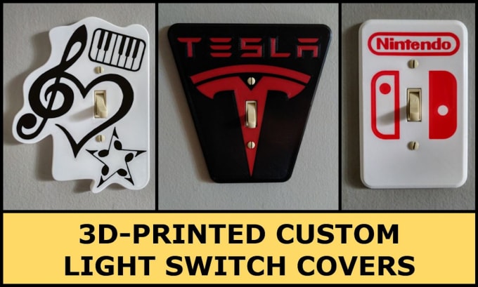 Custom Model And 3d Print A Light Switch Cover Of Your Design By