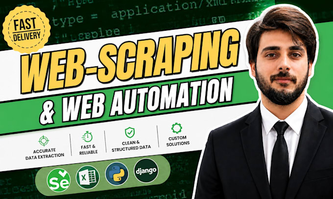 do python web scraping, data extraction for any website