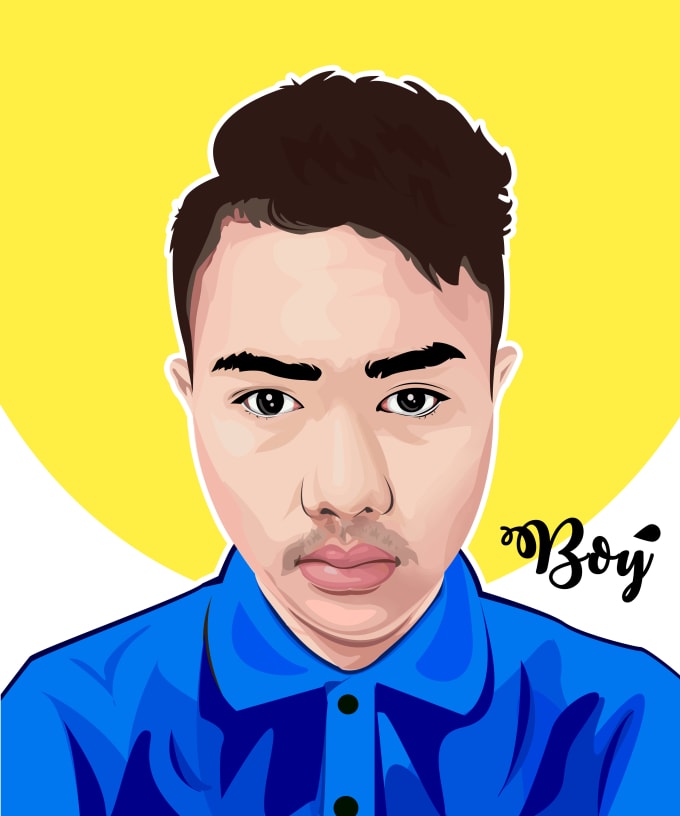 Draw your face into vector art and cartoon style by Daart_project | Fiverr