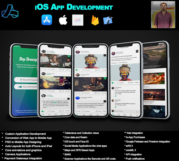 develop and design ios application using swiftui or uikit