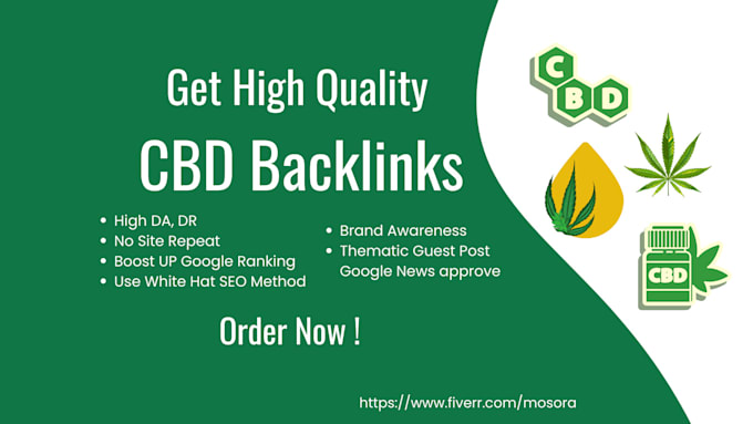 create cbd, cannabis, marijuana, and vape backlinks via guest post and SEO