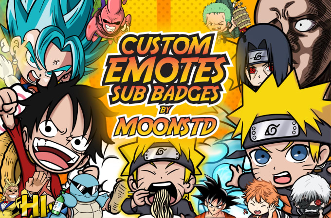 draw chibi emotes or sub badges for twitch, discord, youtube