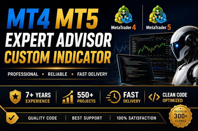 develop mt4 mt5 expert advisor, trading bot and custom indicator