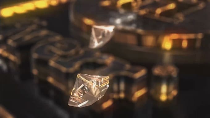 create diamonds gold and silver logo