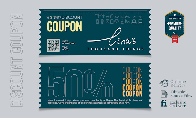 design voucher, coupon, gift certificate, postcard and label