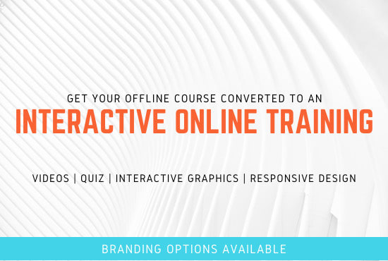 develop an interactive elearning course