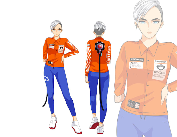 make your character design with manga style