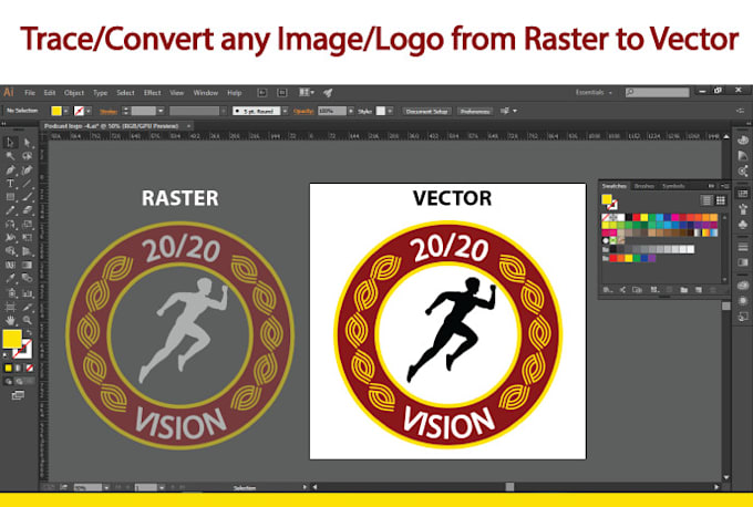 trace, modify, recreate or vectorize your logo and images