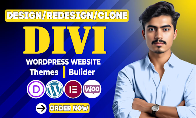 design a stunning, responsive wordpress website with divi theme,redesign,rebuild