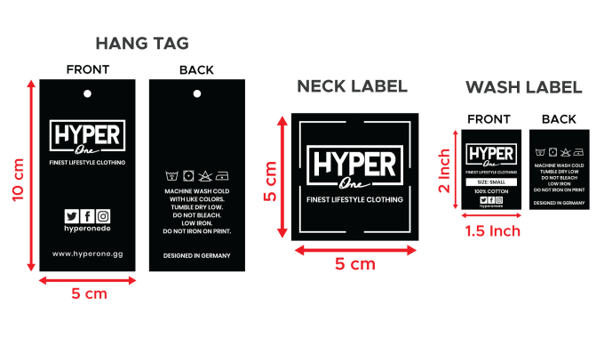 Design hang tag and clothing label full set by Swadhin151 | Fiverr