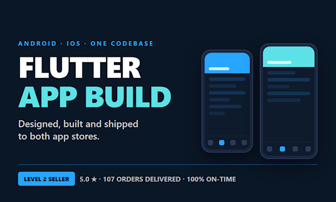 develop a professional flutter app for android and ios