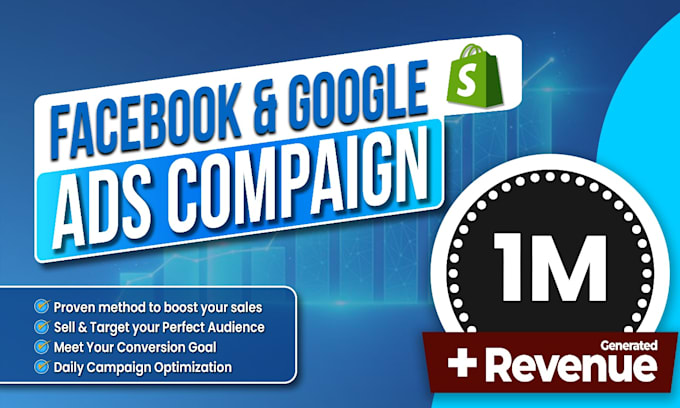 setup and manage facebook and google ads for shopify