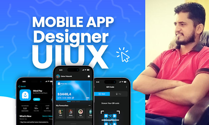 design creative mobile app ui ux in adobe xd or figma
