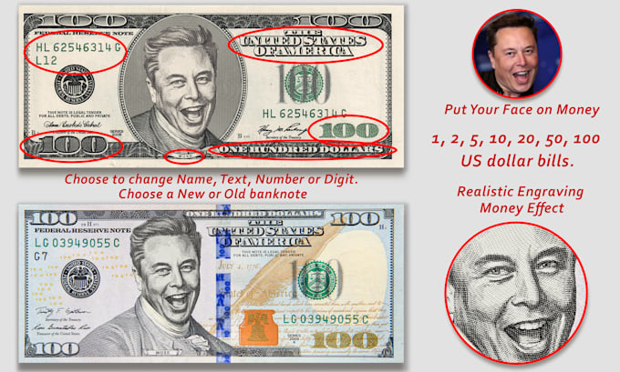 put your face on realistic dollar bill