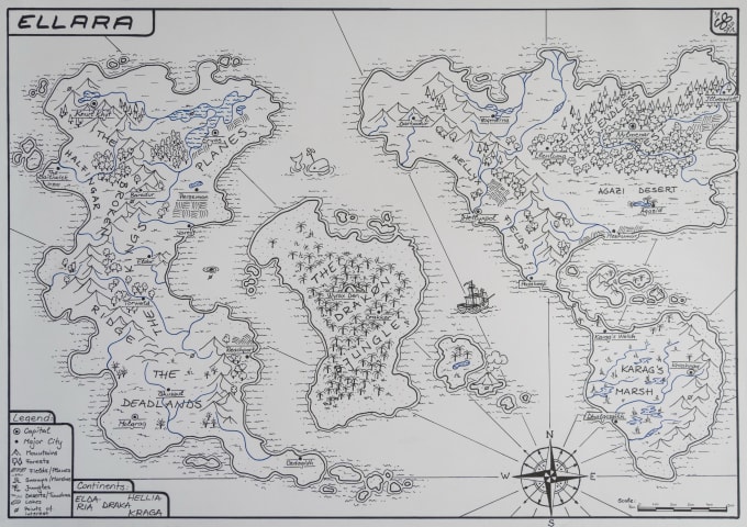 Hand Draw Your Fantasy Map Based On Your Design Inputs By Nedudddki Here is a sketch i drew of sitna manor from by darkness hid. fiverr