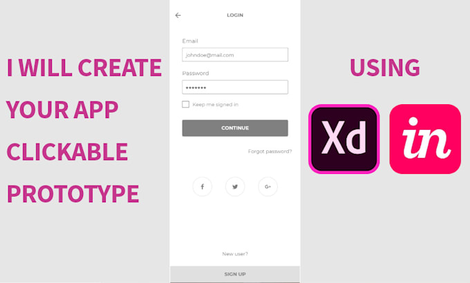 Create clickable prototype for your app by Cbdeka | Fiverr