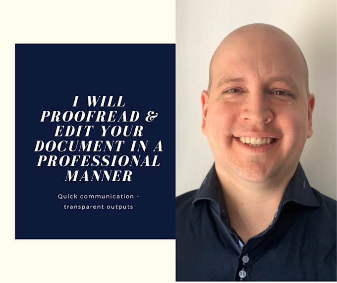 proofread and edit your document in a professional manner