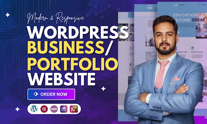 design and develop a modern and responsive small business portfolio website
