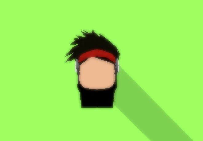 Create a roblox logo shadow head by Franghoo