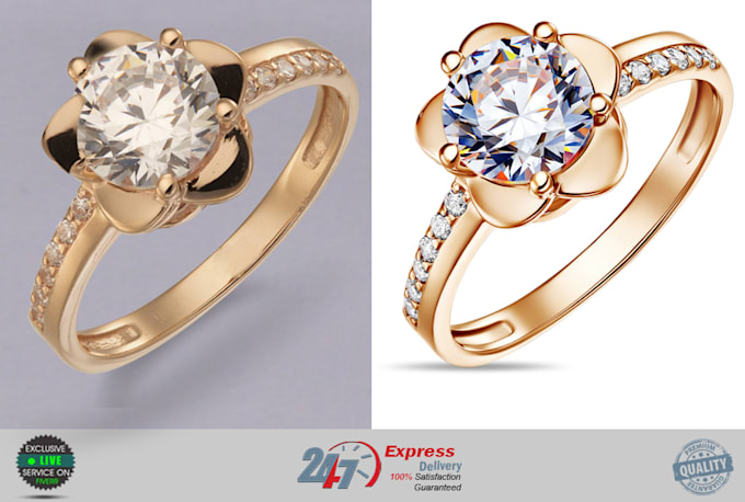 do HD quality jewelry retouching professionally  for online shop