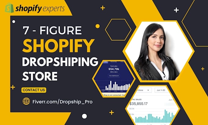 Best Price! I will build shopify store or shopify dropshipping store or shopify website  for $80