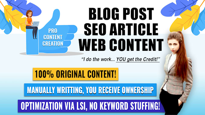 do SEO article writing, blog writing, content writing