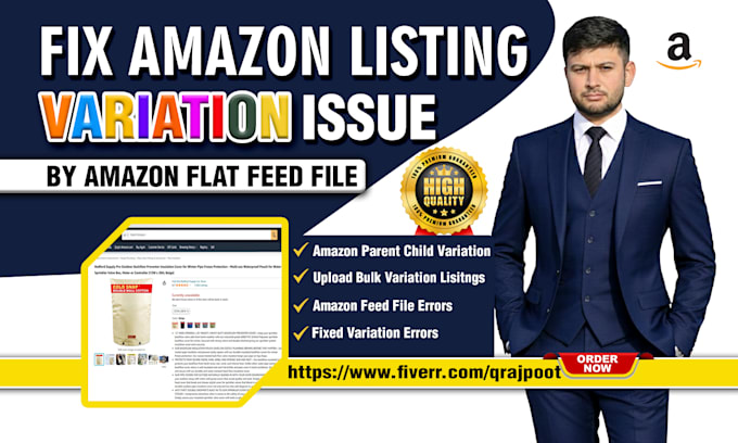 fix amazon parent child variation or create variations listing by flat feed file