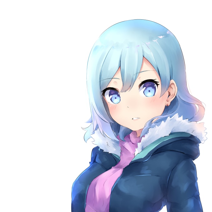 Draw Half Body Your Anime Character By Tsuciya Fiverr When you look at our dashboard, you can see that the number of pictures in our account with anime mujer poses is 154. draw half body your anime character by