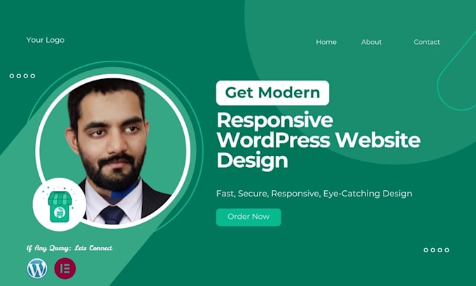 create modern responsive wordpress website design or elementor website design