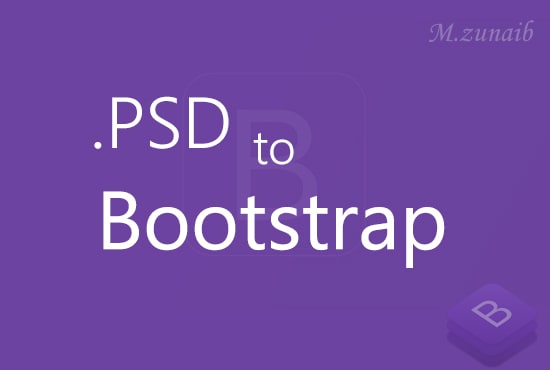 Psd to html responsive bootstrap 4 by Mzunaib | Fiverr