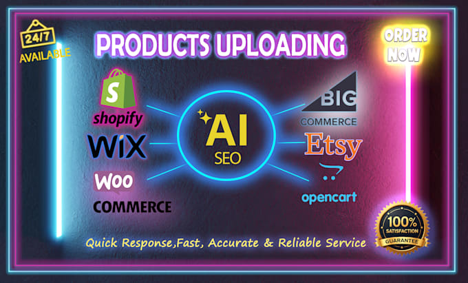 upload products to shopify, woocommerce, wix, etsy with ai SEO optimized listing