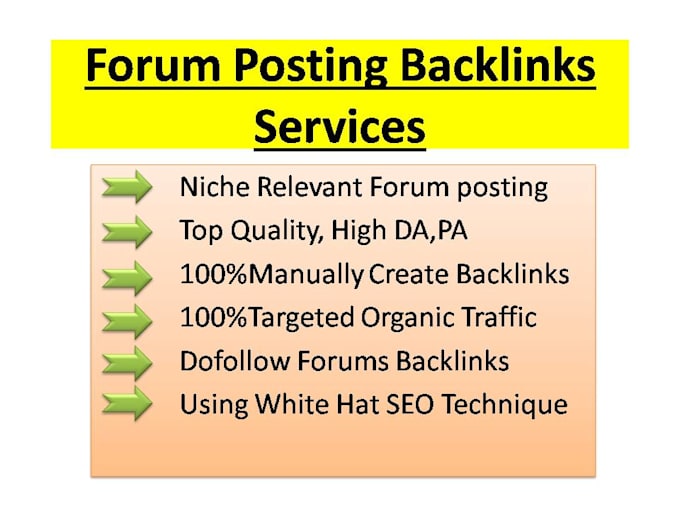 build niche forum posting