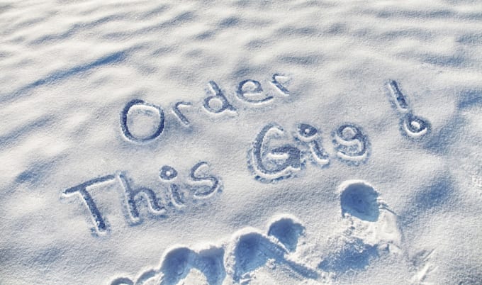 write your text on the snow