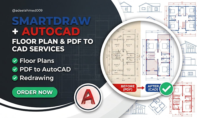 design 2d floorplan in smartdraw and autocad