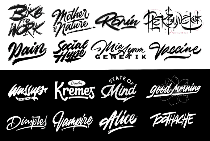 Create hand lettering or calligraphy for your logo apparel by Rytzama ...