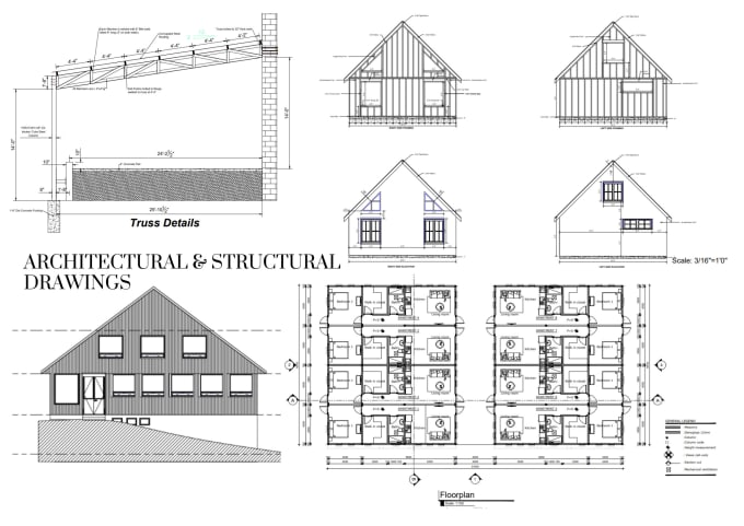 make architectural plans and structural drawings in autocad