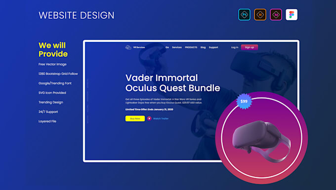 Design an elegant and beautiful website ui layout for you by Mdrksagor ...