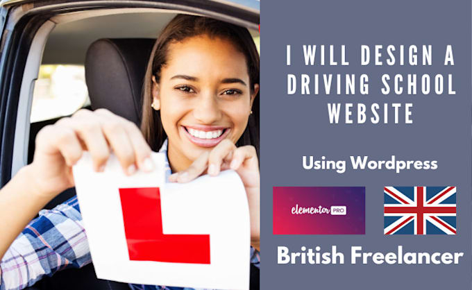 design a driving school website in wordpress