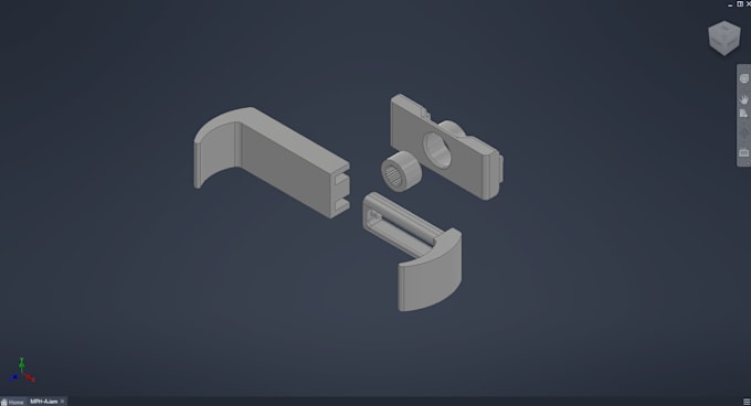 3d model your concept into cad for 3d printing