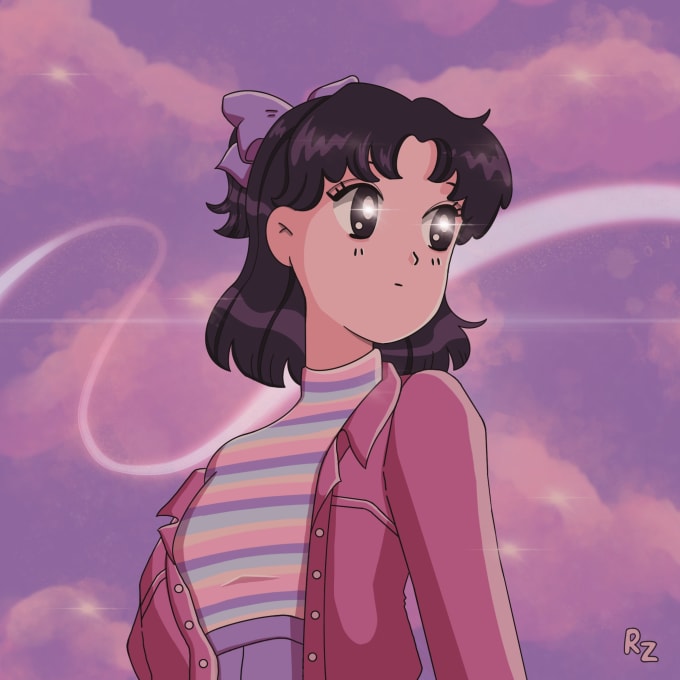 Draw you as a 90s anime character by Ewno39 | Fiverr