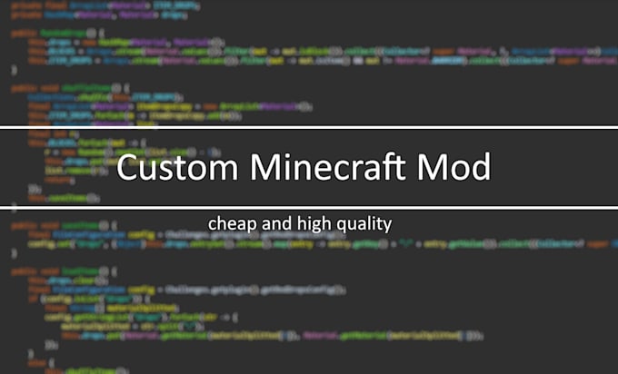 Create you a custom minecraft mod by Thesam56 | Fiverr
