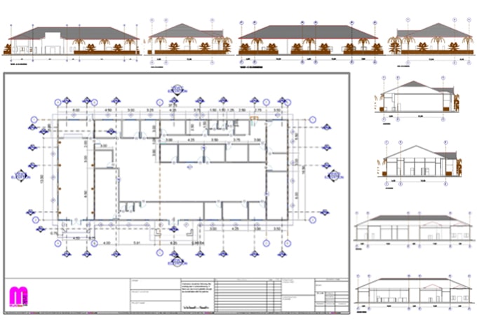 Design 2d floor plan, elevation, and section in autocad by ...