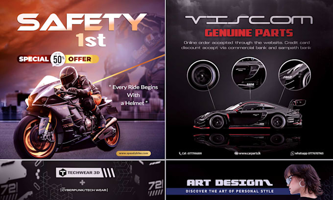 design design web banners, posters, sliders and headers