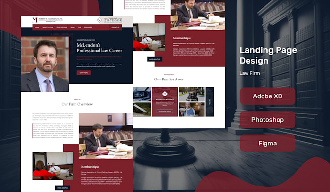 design landing page in xd and figma