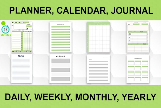 design a planner, journal, calendar interior for KDP or pod