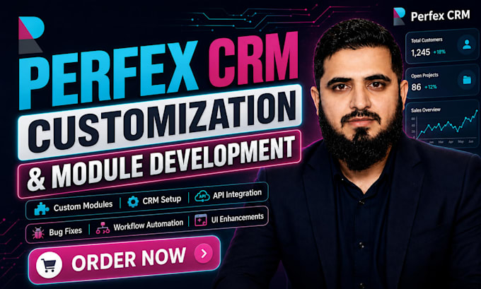 customize perfex CRM, develop modules, apis and ai automation