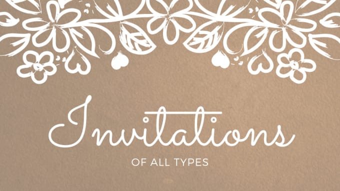 Design all types of invitation card by Nylatech | Fiverr